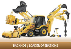 Conduct backhoe / loader operations